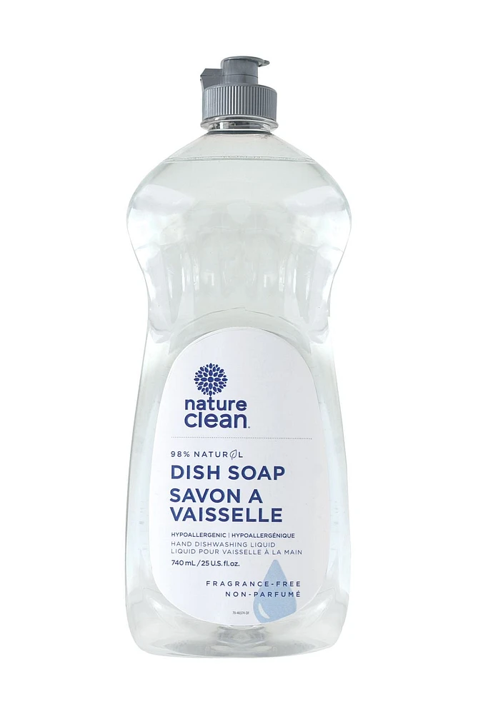 Nature Clean Dishwashing Liquid - Fragrance Free, Fragrance Free 740ml