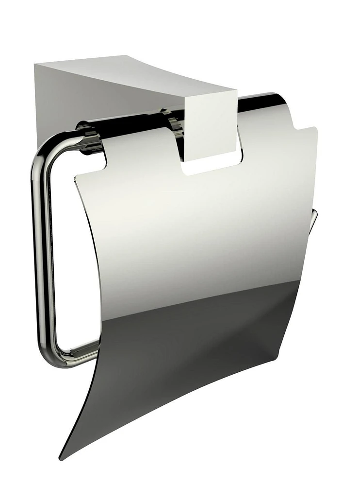 American Imaginations 4.88-in. W Rectangle Stainless Steel Toilet Paper Roll Holder In Chrome Color AI-34599