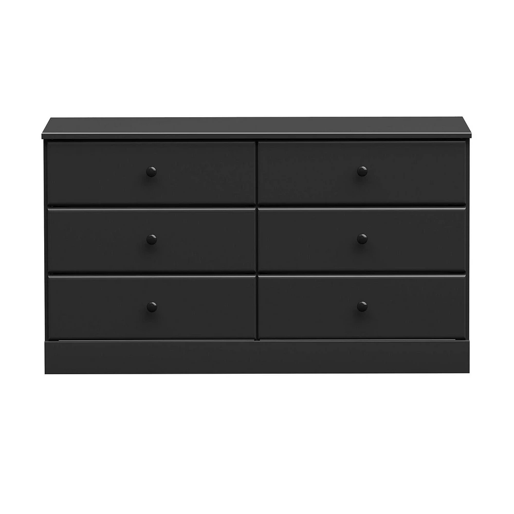 Prepac Astrid Black 6-Drawer Dresser