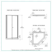 A&E Bath and Shower NVD-BLK-NW SHOWER NO WALLS