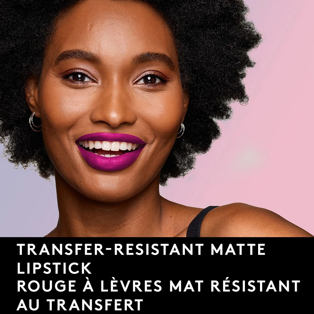 COVERGIRL Rouge à lèvres Ultra Mat Exhibitionist, ne craque pas, augmente l'hydratation des lèvres jusqu'à 40%, dure jusqu'à 24h, 100 % Sans Cruauté Rouge à lèvres mat richement coloré