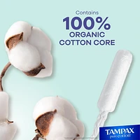 Tampax Pure Cotton Tampons, Contains 100% Organic Cotton Core, Super Absorbency, Unscented, 24CT