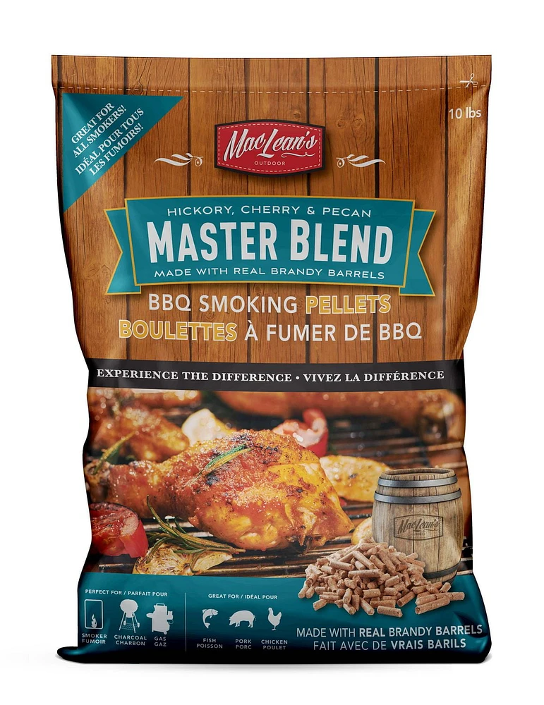 MacLean's Master Blend BBQ Smoking Pellets, 10 pound Pellet Bag