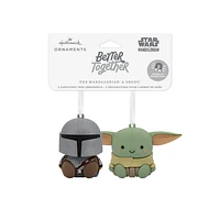 Hallmark Christmas Ornaments (Better Together Star Wars: The Mandalorian and Grogu Magnetic), Set of 2