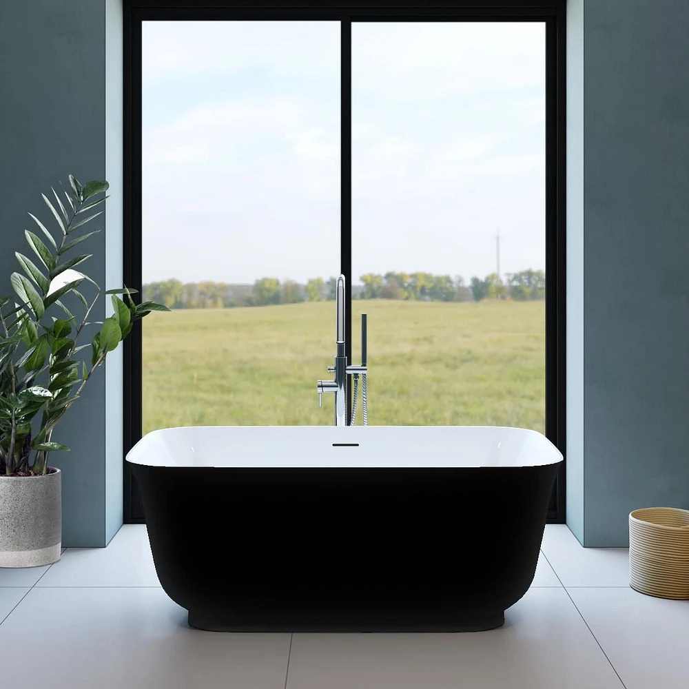 A&E Bath and Shower MINA-59-BLK FREESTANDING BATHTUB