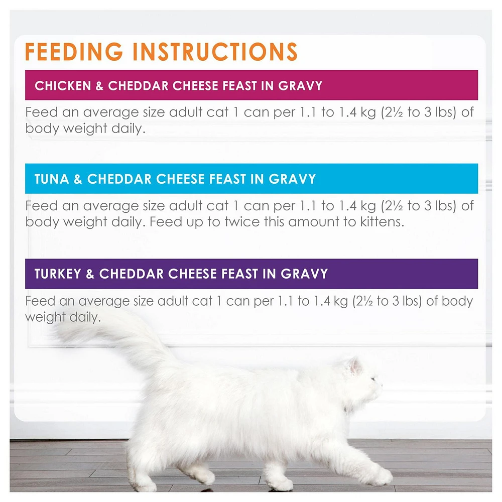 Fancy Feast Cheddar Delights Grilled Variety Pack, Wet Cat Food 12 X 85g, 12 X 85g