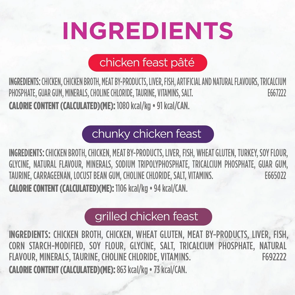 Fancy Feast Chicken Feast Cat Food Variety Pack, 24 x 85g