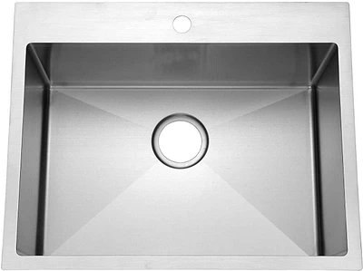 American Imaginations 20-in. W CUPC Approved Brushed Nickel Laundry Sink With 1 Bowl And 18 Gauge AI-31733