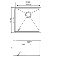 American Imaginations 20-in. W Undermount Brushed Nickel Laundry Sink Set For Wall Mount Drilling - Strainer Included AI-31747