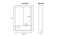 American Imaginations 23.5-in. W 31-in. H Modern Plywood-Veneer Medicine Cabinet In White AI-31755