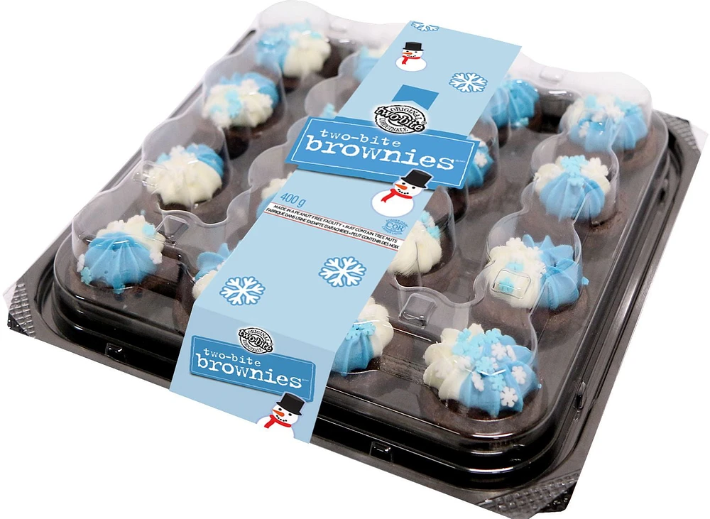 two-bite® Brownies Winter Snowflake Party Platter, Quantity – 400 grams