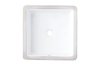 American Imaginations 16-in. W CUPC Square Bathroom Undermount Sink Set In White - Gold Hardware - Overflow Drain Incl. AI-31810