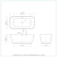 A&E Bath and Shower MINA-59-BLK FREESTANDING BATHTUB