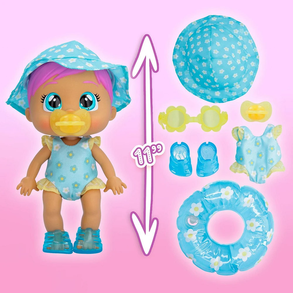 Cry Babies - Fun 'N Sun Mila 10 inch baby doll with Daisy Themed Swimsuit plus 6 accessories