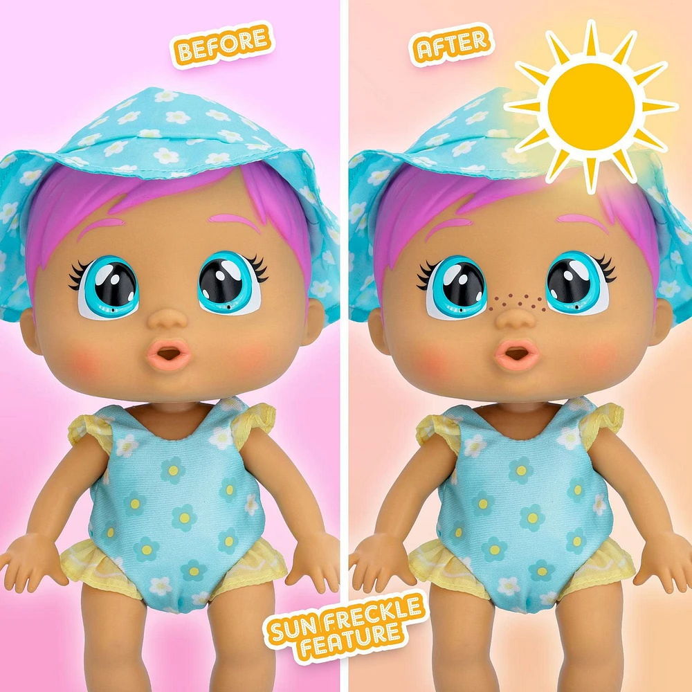 Cry Babies - Fun 'N Sun Mila 10 inch baby doll with Daisy Themed Swimsuit plus 6 accessories