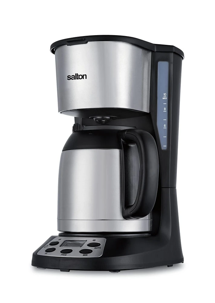 Salton Jumbo Java Coffee Maker 10 Cup with Thermal Carafe, 1000W, FC1667TH