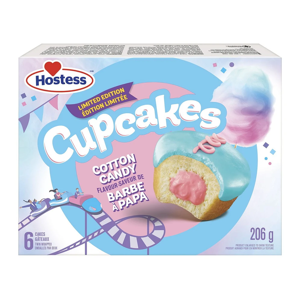 Hostess® Cotton Candy Flavour Cupcakes