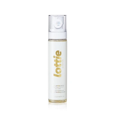 Lottie London - Dewy Setting Spray with Niacinamide and Blue Light Blocking Platinum (80ml), Setting Spray Dew Bomb