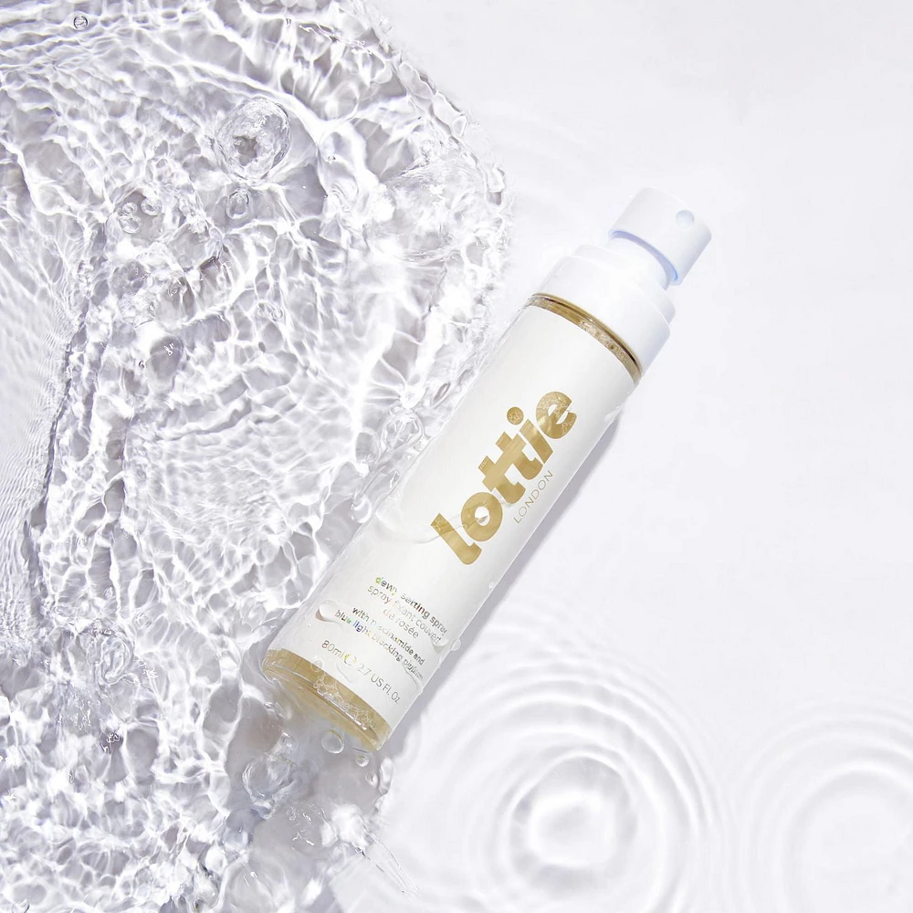 Lottie London - Spray Fixateur Rosé avec Niacinamide et Platine Bloquant la Lumière Bleue (80 Ml) Spray Fixateur Lumineux