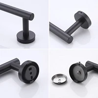 Avanities -in. W Round Stainless Steel Towel Bar In Black Color AI