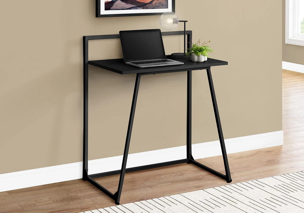 Monarch Specialties Computer Desk, Home Office, Laptop, 30"l, Work, Metal, Laminate, Black, Contemporary, Modern