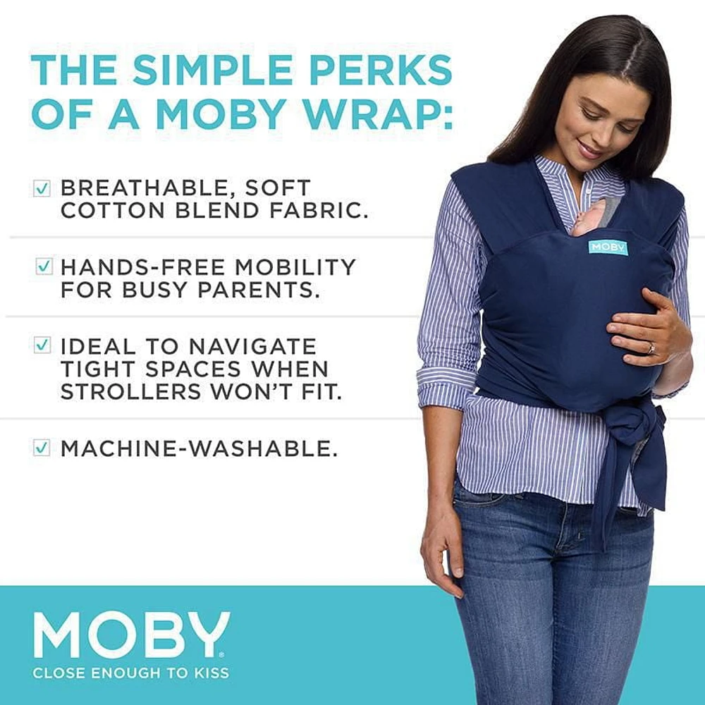 MOBY Wrap Baby Carrier - Classic Wrap for Newborns & Infants - One size