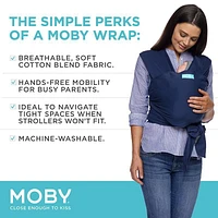 MOBY Wrap Baby Carrier - Classic Wrap for Newborns & Infants - One size