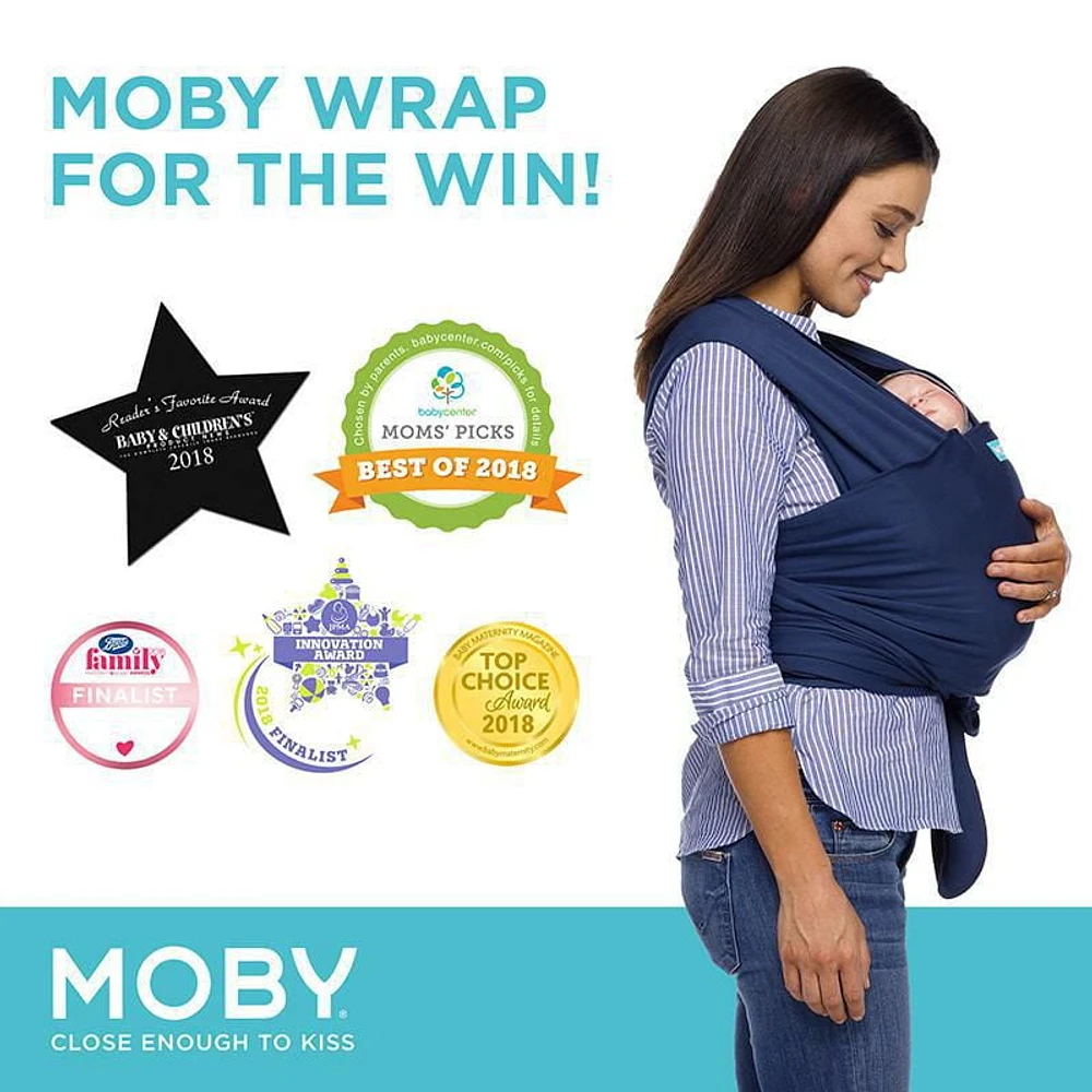 MOBY Wrap Baby Carrier - Classic Wrap for Newborns & Infants - One size