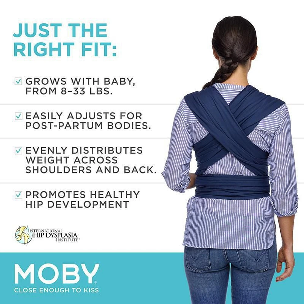 MOBY Wrap Baby Carrier - Classic Wrap for Newborns & Infants - One size