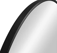 Hometrends Aluminum Décor Round Mirror, 30in Dia. Black