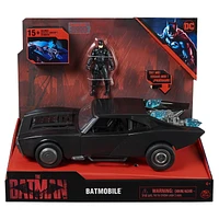 DC Comics, Batman Batmobile with 4” Batman Figure, Lights and Sounds, The Batman Movie Collectible, Kids Toys for Boys and Girls Ages 4 and up