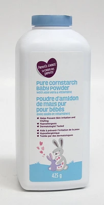 Pour bèbès poudre d’amïdon de maïs pur avec aloes et vitamin E Le CHOIX des parents 624 g