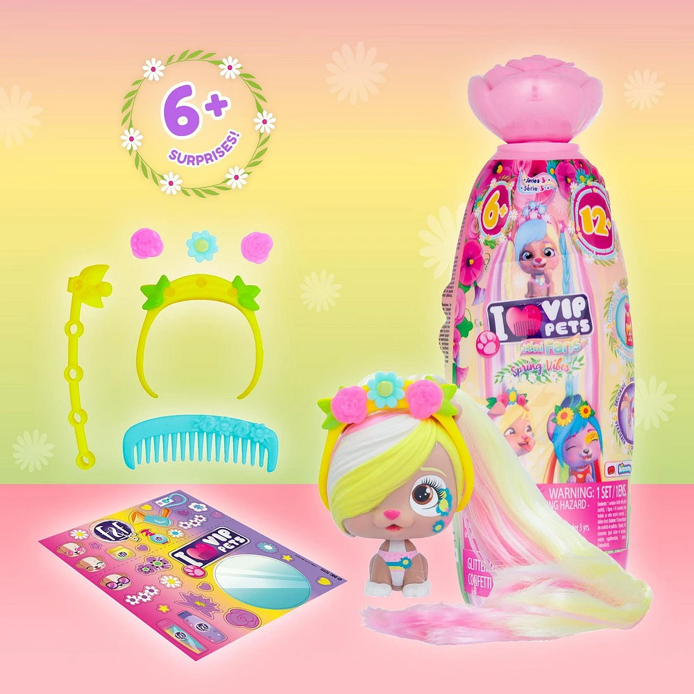 VIP Pets Mini Fans - Spring Vibes - Series 3, Includes 6+ Surprise Accessories