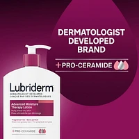 Lotion Lubriderm Advanced Moisture Therapy - Vitamine E, provitamine B5, procéramides, peau sèche, sans parfum 946 ml