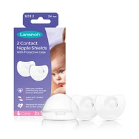 Lansinoh Contact Nipple Shields for Breastfeeding, 2 Nipple Shields (24mm)