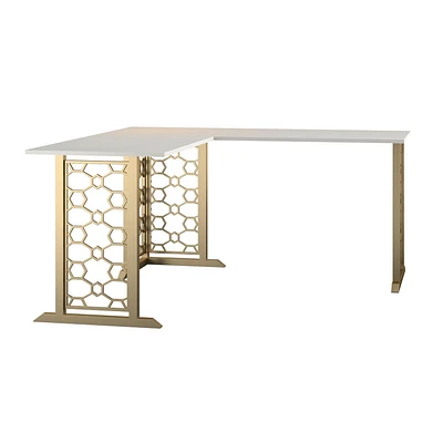 CosmoLiving by Cosmopolitan Ella L Desk, White