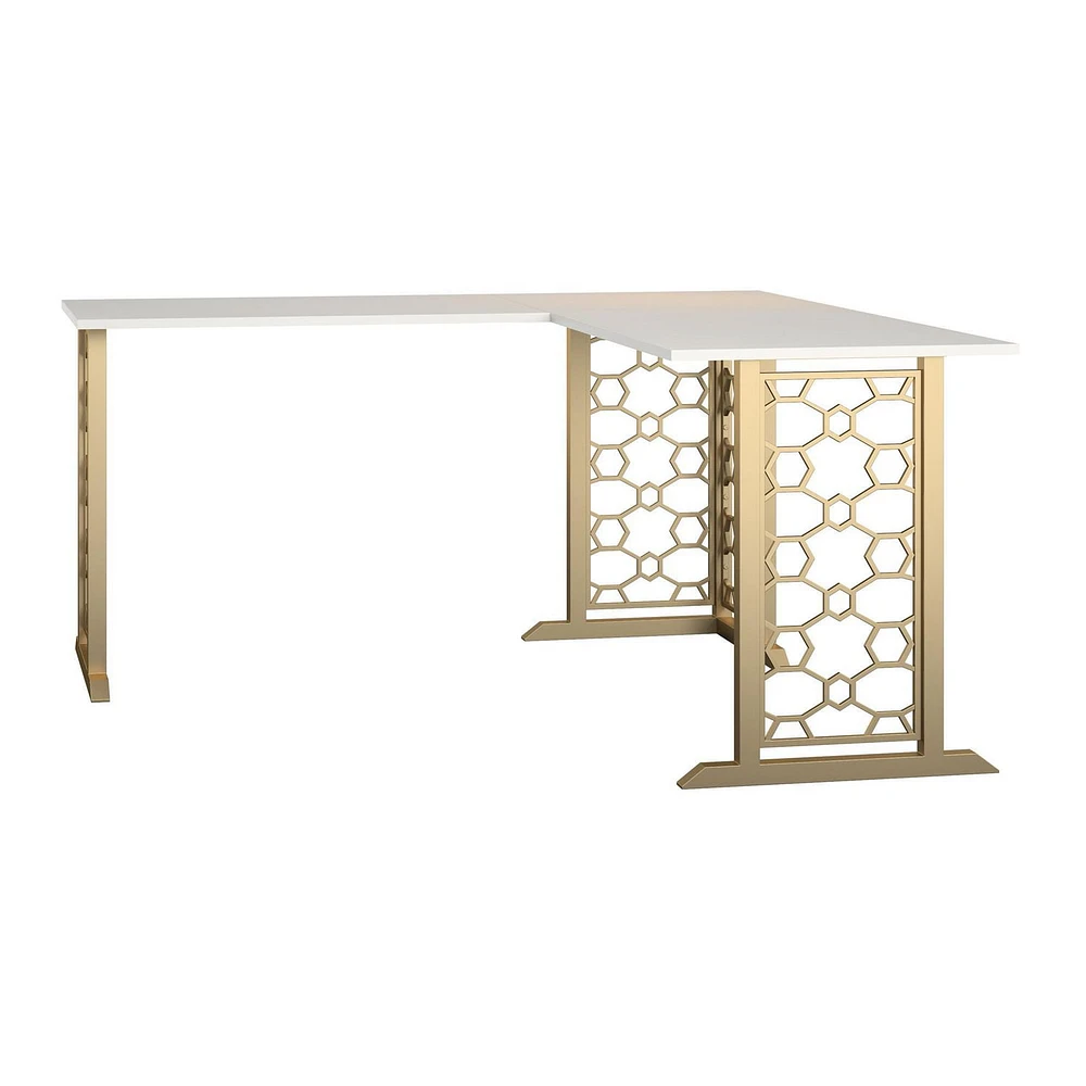 CosmoLiving by Cosmopolitan Ella L Desk, White