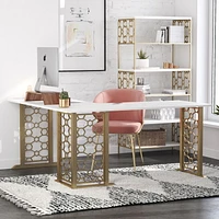 CosmoLiving by Cosmopolitan Ella L Desk, White