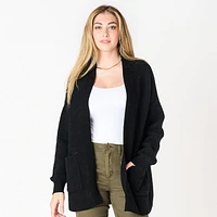 DV L/S Ottoman ribbed cardigan, cardigan