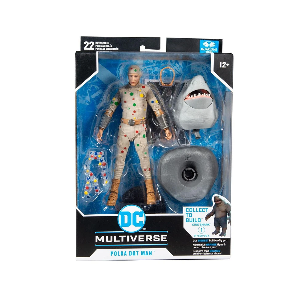 McFarlane Toys - DC Multiverse - Suicide Squad - Polka Dot Man Figure with Build-A King Shark Pieces