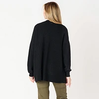 DV L/S Ottoman ribbed cardigan, cardigan