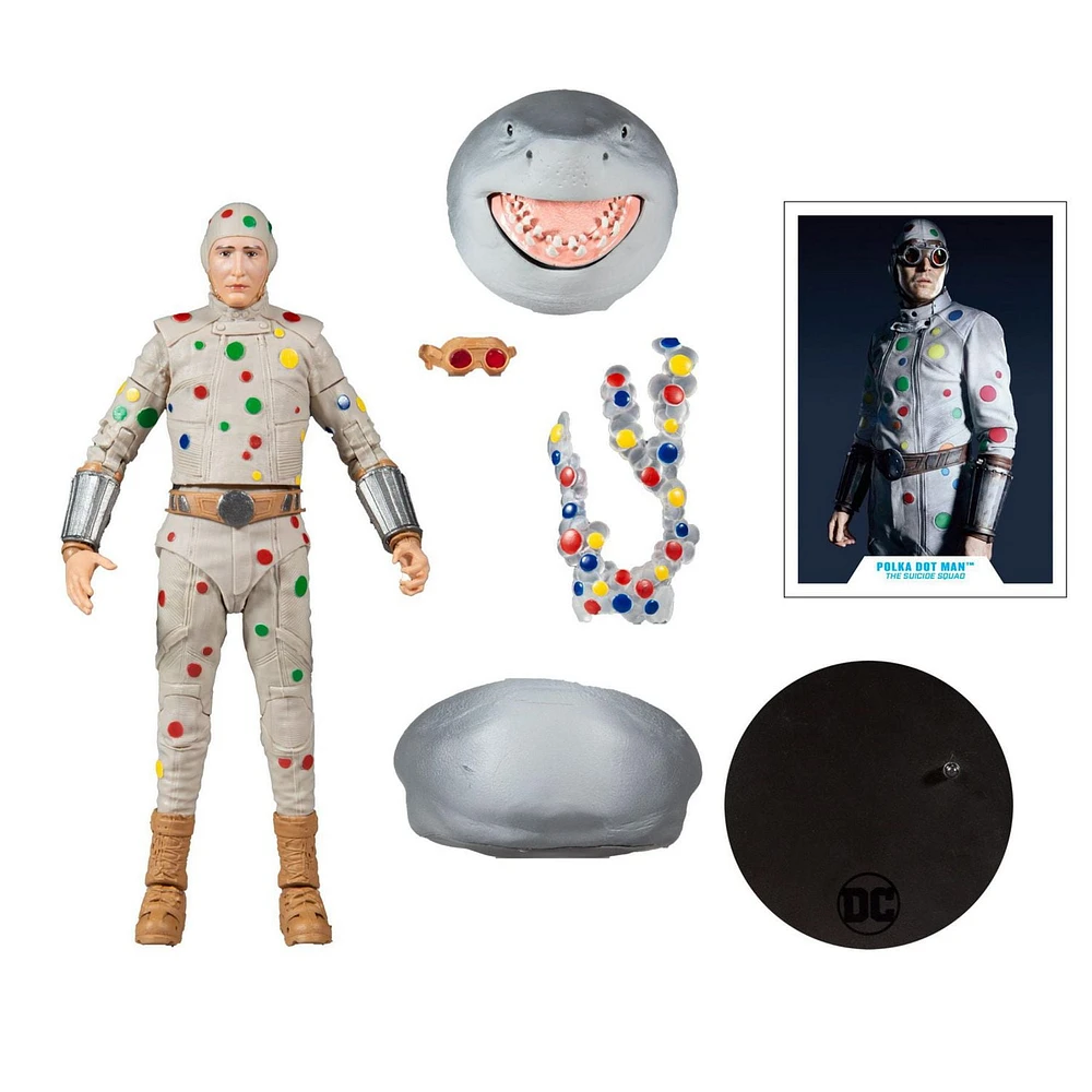 McFarlane Toys - DC Multiverse - Suicide Squad - Polka Dot Man Figure with Build-A King Shark Pieces