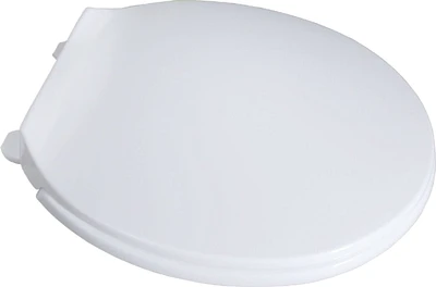 Exquisite Round White Plastic Toilet Seat, Colour: White