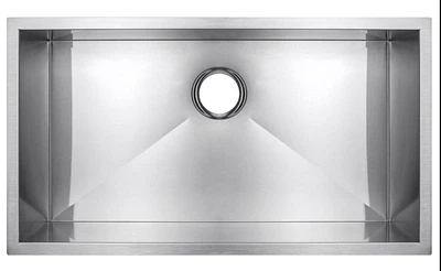 American Imaginations -in. W CUPC Approved Brushed Nickel Laundry Sink With 1 Bowl And Gauge AI