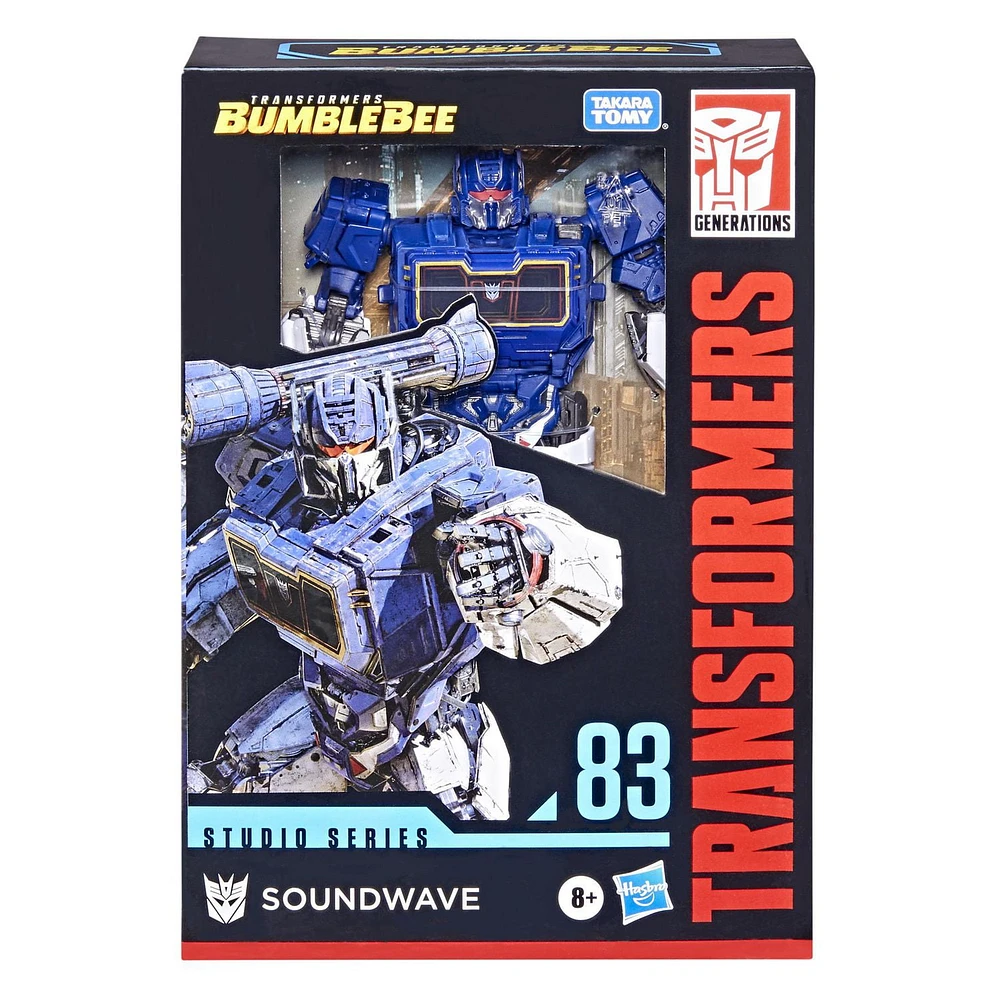 Transformers Studio Series 83, figurine Soundwave classe voyageur du film Transformers : Bumblebee, 16,5 cm