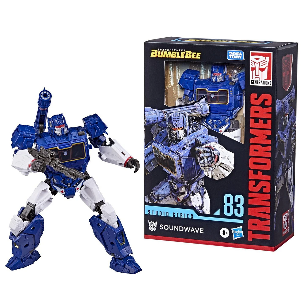 Transformers Studio Series 83, figurine Soundwave classe voyageur du film Transformers : Bumblebee, 16,5 cm