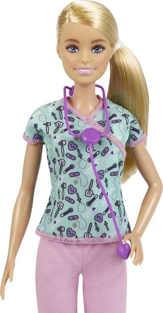 ​Barbie Nurse Blonde Doll, Ages 3+