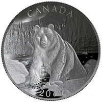 10 oz. Fine Silver Double-Concave Coin - Brown Bear: Nature's Grandeur Series