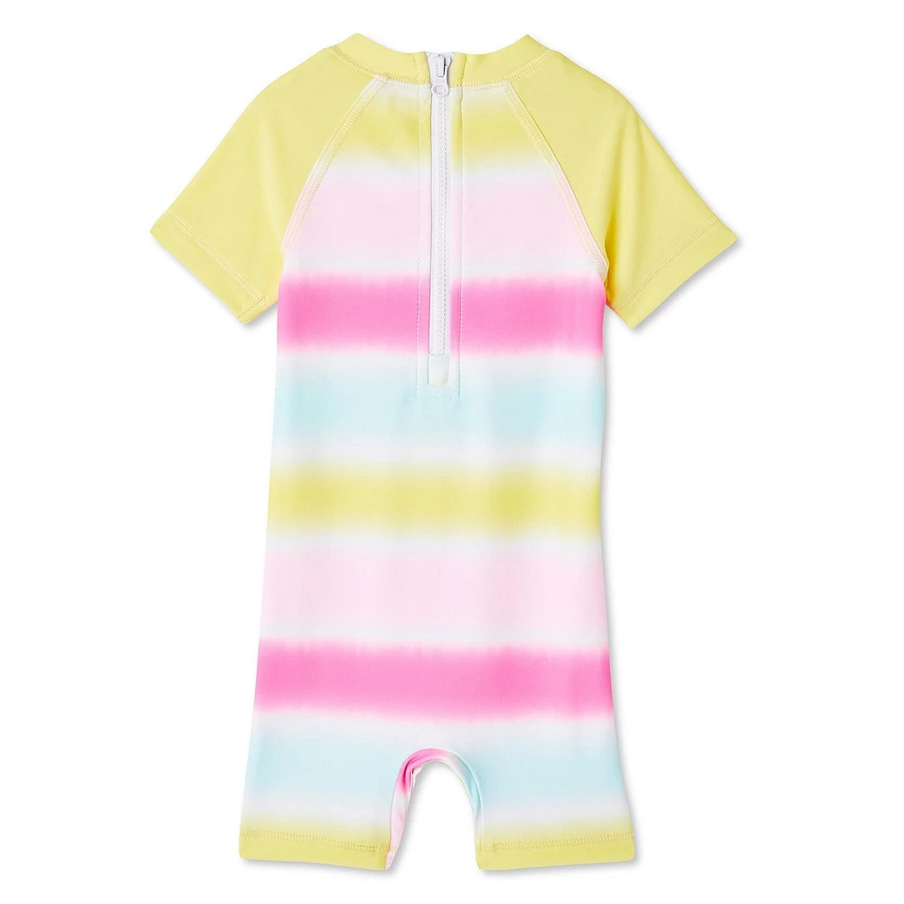 Maillot de bain anti-UV une pièce à manches courtes George pour bébés filles