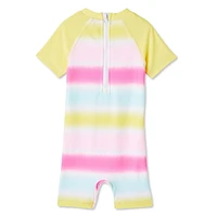 Maillot de bain anti-UV une pièce à manches courtes George pour bébés filles